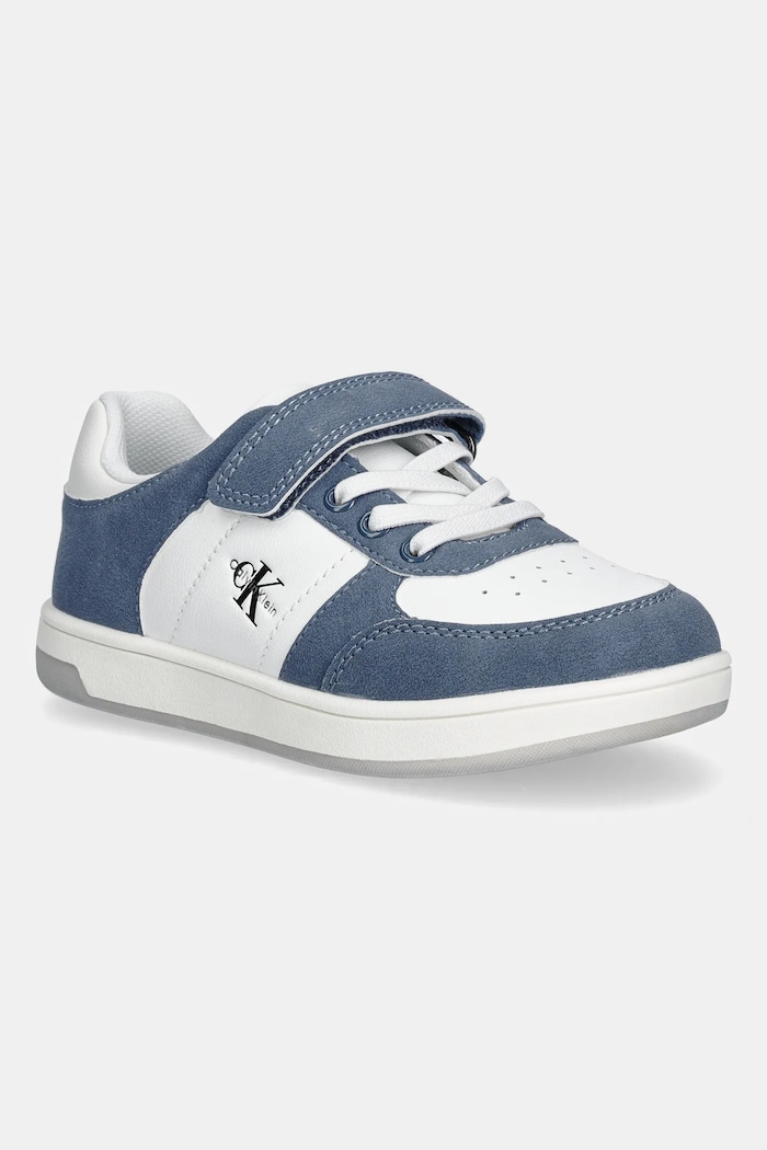Detské tenisky Calvin Klein Jeans imitácia kože modrá V1X9.83149.20.29