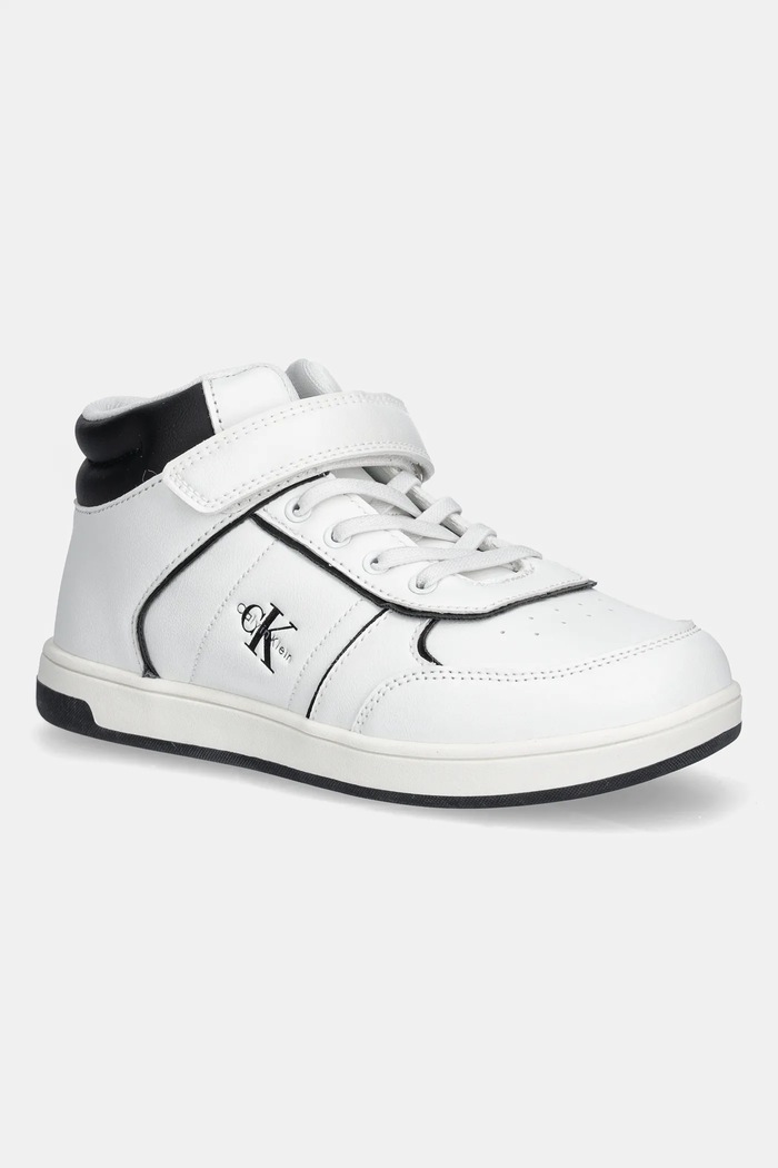 Detské tenisky Calvin Klein Jeans imitácia kože biela V1X9.83150.30.34