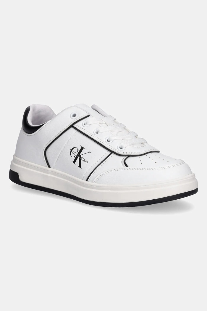 Detské tenisky Calvin Klein Jeans imitácia kože biela V3X9.83163.35.39