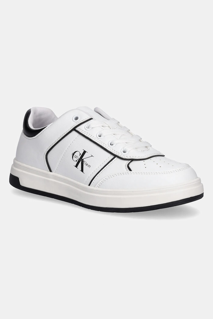 Detské tenisky Calvin Klein Jeans imitácia kože biela V3X9.83163.35.39