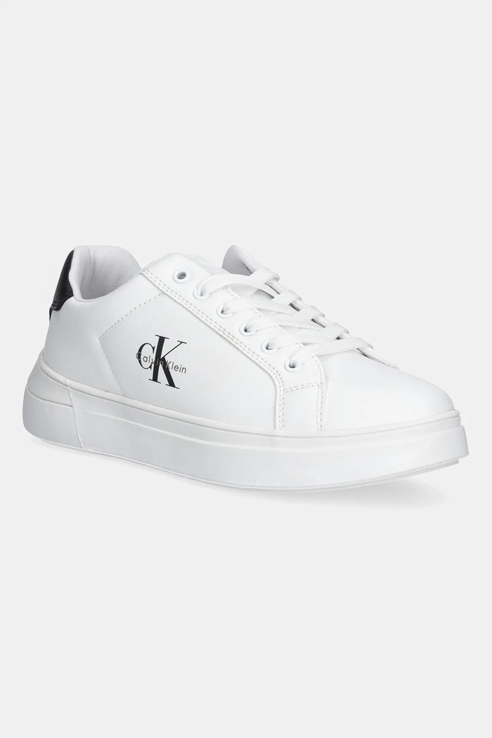 Calvin Klein Jeans sneakers pentru copii Planet friendly alb V3X9.83165.35.40