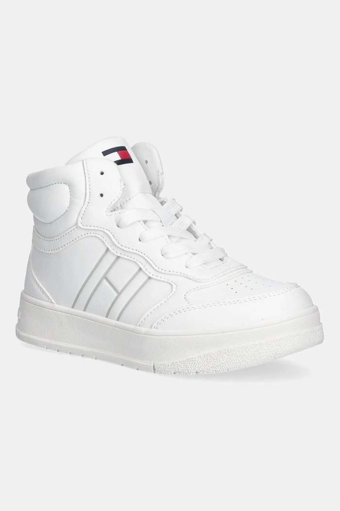 Detské tenisky Tommy Hilfiger imitácia kože biela T3X9.34094.30.34