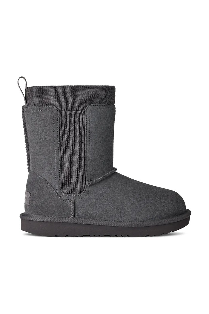 Παιδικές μπότες χιονιού UGG CLASSIC II STRETCH CUFF απομίμηση σουέτ γκρί 1171238K