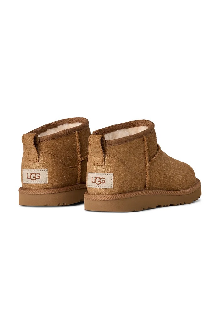 Chlapec Detské zimné semišové topánky UGG CLASSIC ULTRA MINI DAZZLE 1171291K hnedá