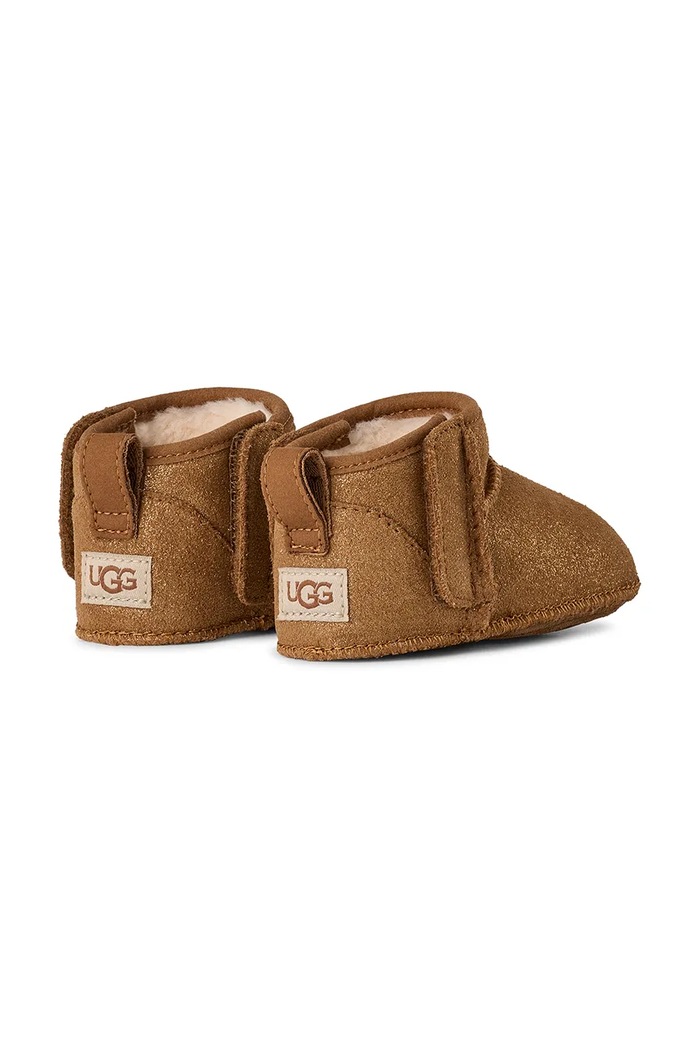 Dječaci Zimske cipele od brušene kože za bebe UGG CLASSIC ULTRA MINI DAZZLE 1174111I smeđa