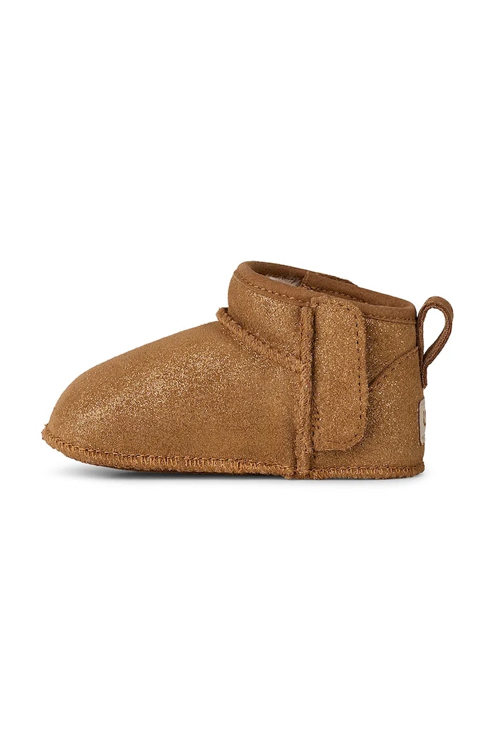 Zimske cipele od brušene kože za bebe UGG CLASSIC ULTRA MINI DAZZLE smeđa 1174111I