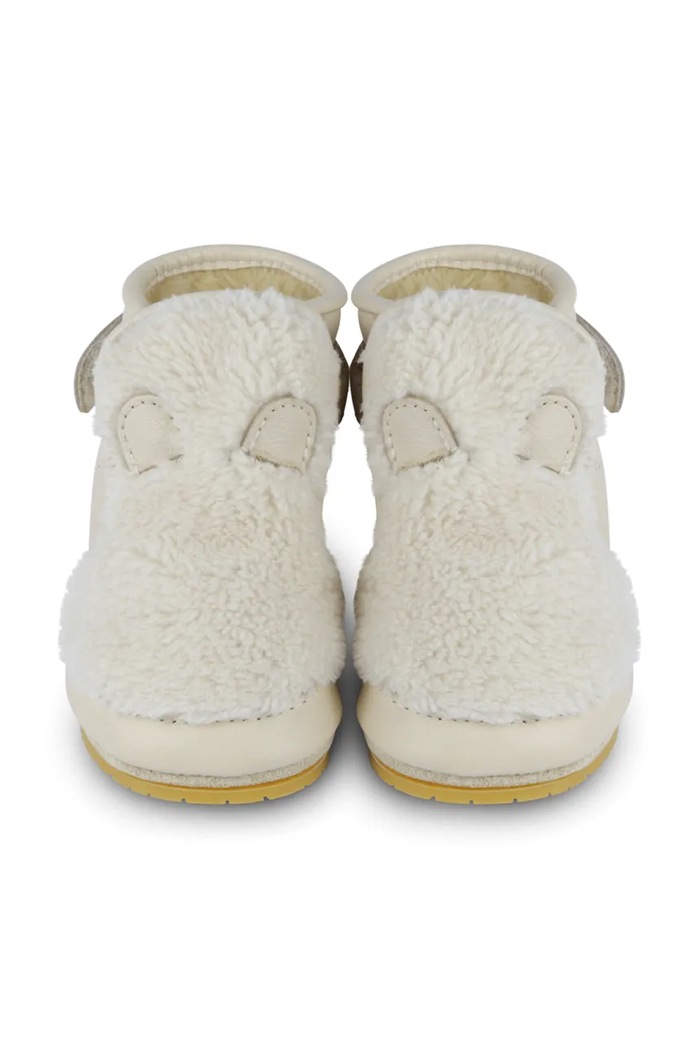 Kožené topánky pre bábätká Donsje Richy Booties Polar Bear 1033801 béžová AW25
