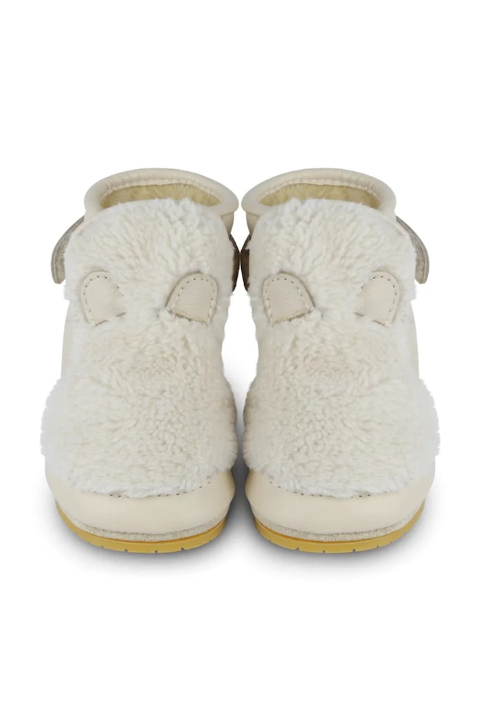 Kožené topánky pre bábätká Donsje Richy Booties Polar Bear 1033801 béžová AW25