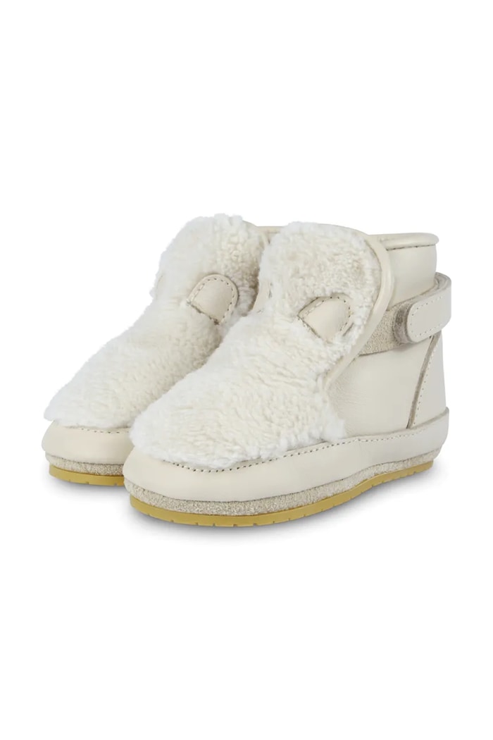 Chlapec Kožené topánky pre bábätká Donsje Richy Booties Polar Bear 1033801 béžová