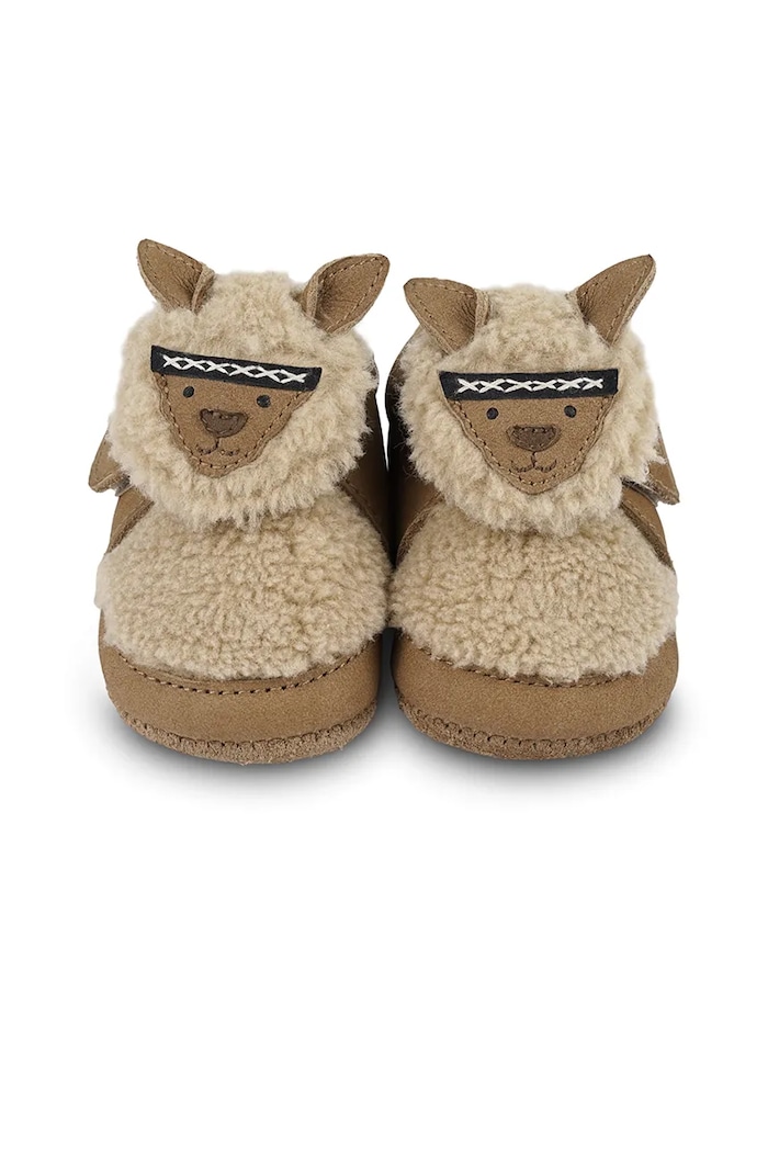 Chlapec Zimné kožené topánky pre bábätká Donsje Matijn Sneakers Alpaca 1042101 hnedá