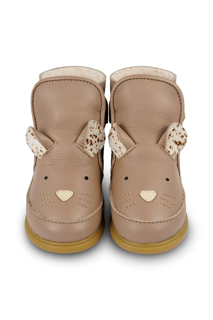 Donsje încălțăminte din piele pentru bebeluși Dubu Exclusive Shoes Mouse 1500509 maro AW25