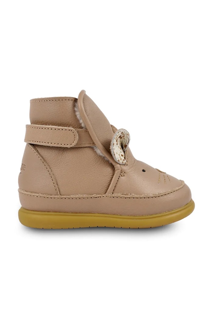 Donsje încălțăminte din piele pentru bebeluși Dubu Exclusive Shoes Mouse 1500509 maro