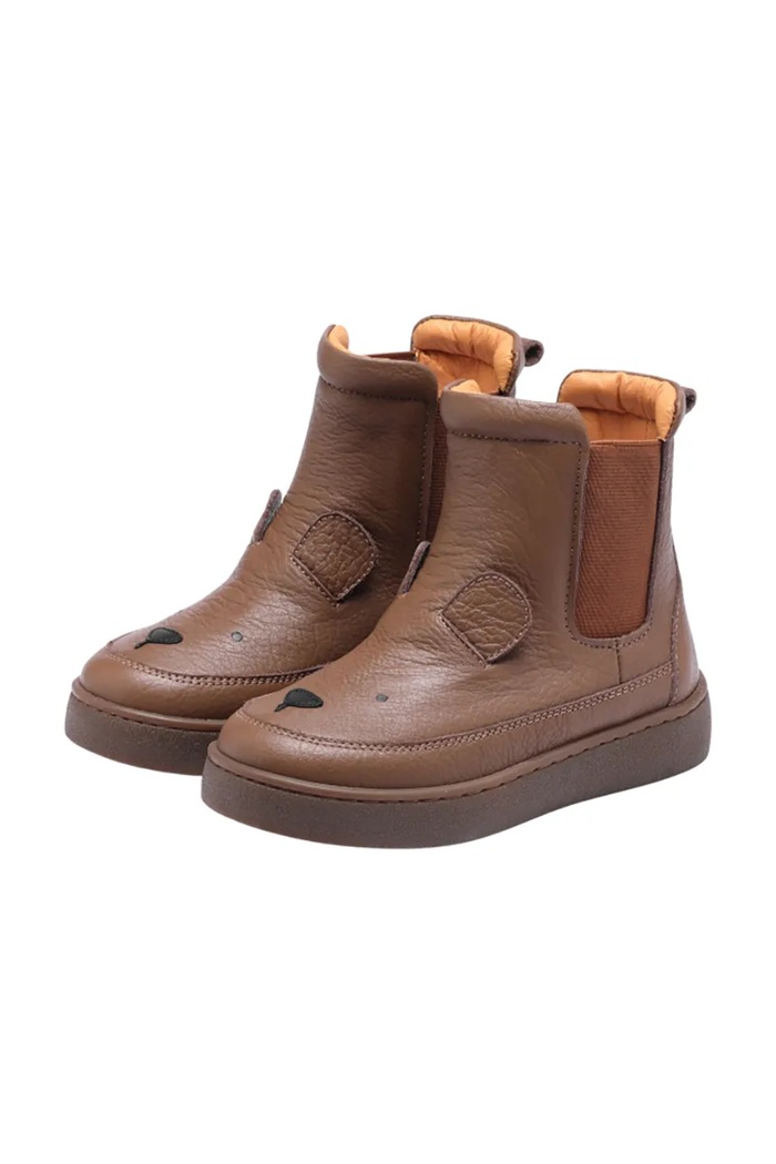 Donsje buty zimowe skórzane dziecięce Thuru Classic Boots Bear nieocieplane brązowy 2023802.29.33