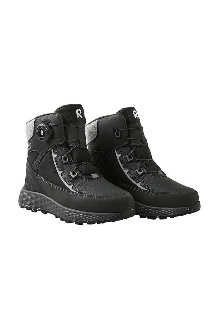 Dětské zimní boty Reima Hallava Quicklock imitace kůže černá 5400164A.9BYA