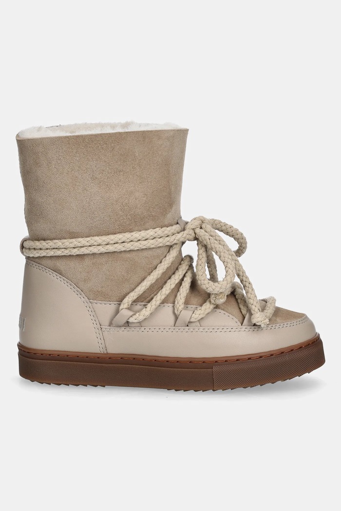 Inuikii ghete de zăpadă din piele pentru copii CLASSIC HIGH 3001.002.0032 bej AW25