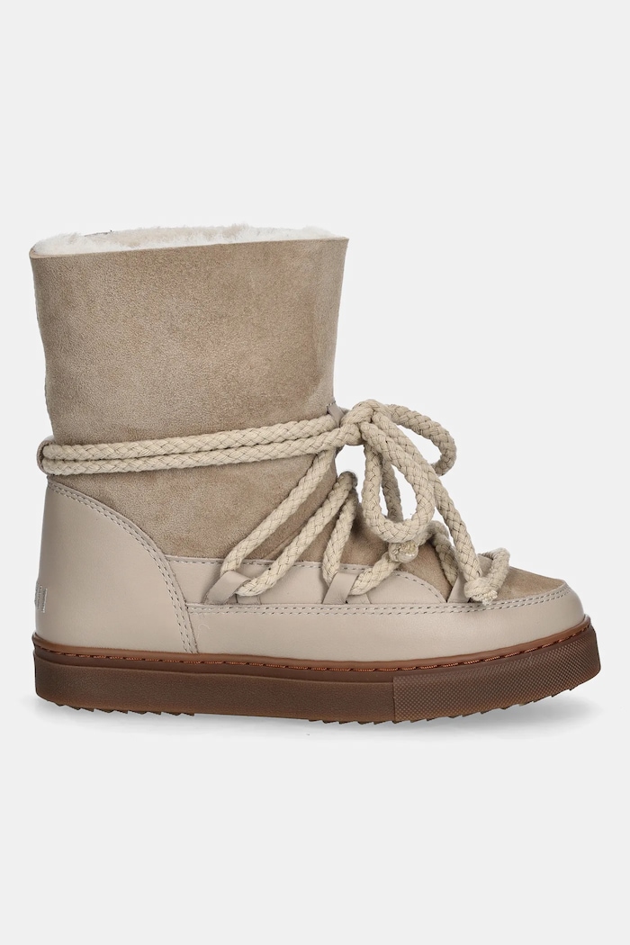 Inuikii ghete de zăpadă din piele pentru copii CLASSIC HIGH 3001.002.0032 bej AW25