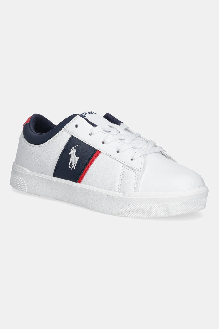 Dětské tenisky Polo Ralph Lauren FRAZIER imitace kůže bílá RL03418101