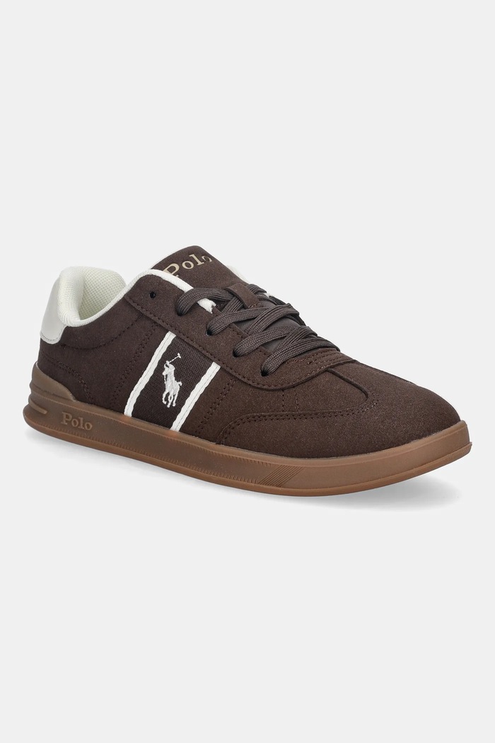 Polo Ralph Lauren sneakersy dziecięce HERITAGE COURT III T-TOE imitacja zamszu brązowy RL03353201