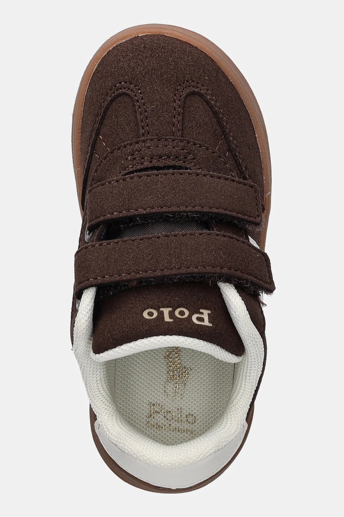 Polo Ralph Lauren sneakersy dziecięce HERITAGE COURT III T-TOE EZ brązowy RL03358201