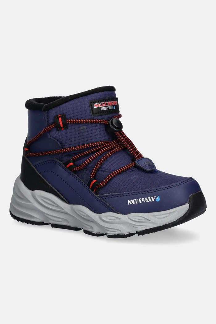 Detské zimné topánky Skechers TURBO TREAD - STORM GLIDER textilný tmavomodrá 406385L