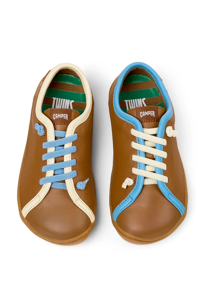 Polobotky dětské nubukové Peu Cami K's TWS Camper K800663.25.27.TWS hnědá