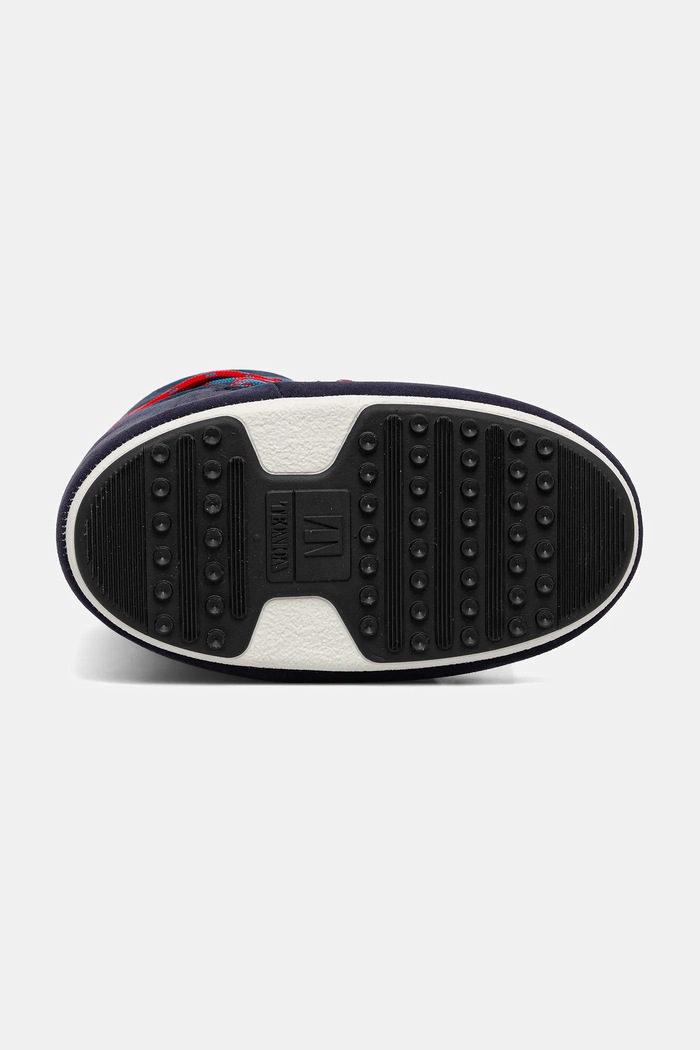 Moon Boot buty zimowe zamszowe dziecięce MB ICON SUEDE LACES 80D1403050 granatowy