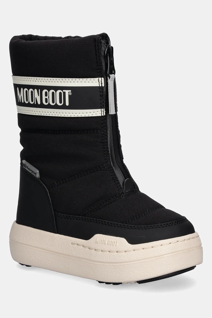 Moon Boot cizme de iarnă copii MB JR PARK ZIP HIGH WP izolat negru 80D3440080.27.34