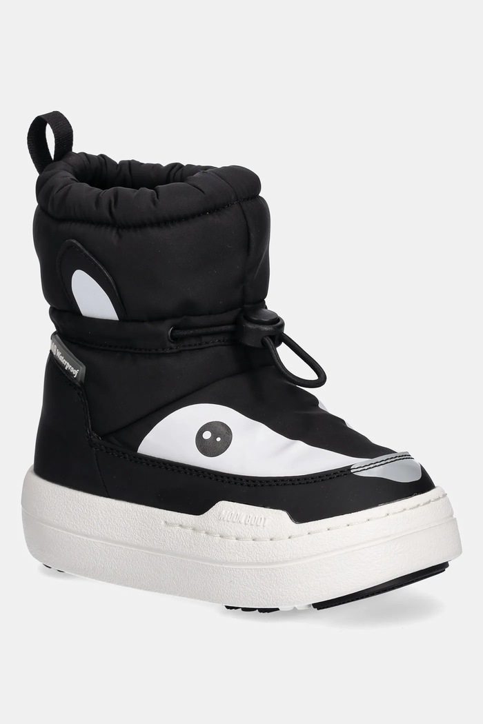 Detské snehule Moon Boot MB JR PARK TUBE MID ANIMAL WP zateplené čierna 80D3440100.27.34