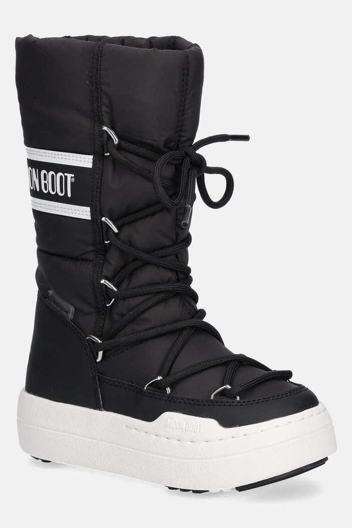 Detské snehule Moon Boot MB JR PARK TUBE LACE WP zateplené čierna 80D3440130.27.34