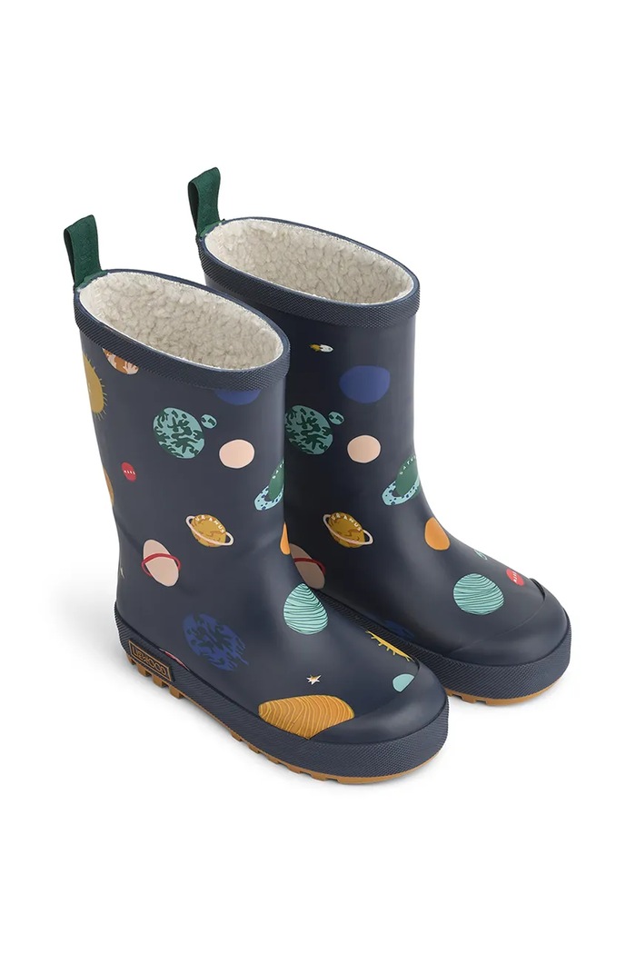 Liewood kalosze dziecięce Mason Thermo Rainboot granatowy LW13043.9BYA