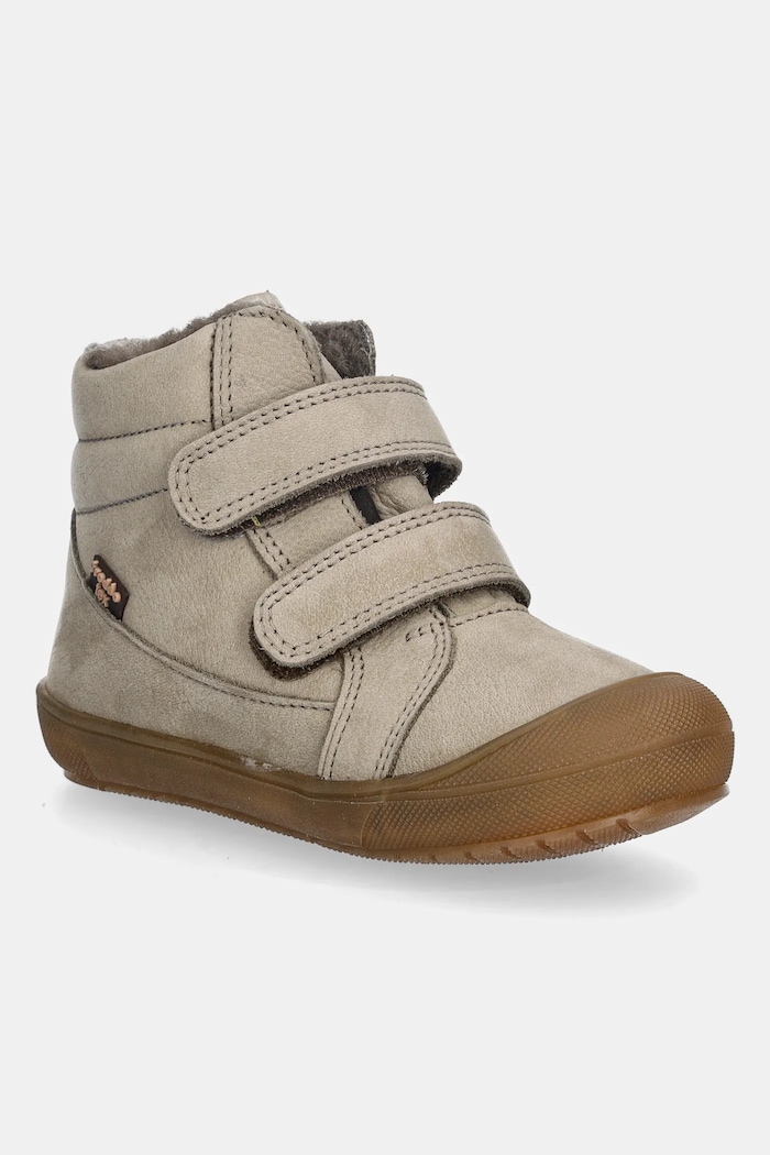 Detská nubuková zimná obuv Froddo OLLIE WOOL TEX suchý zips béžová G2110138.4.25.28