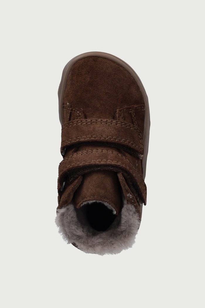 Topánky zimné detské semišové ZERU TEX FURRY BAREFOOT Froddo G2110151.21.24 hnedá