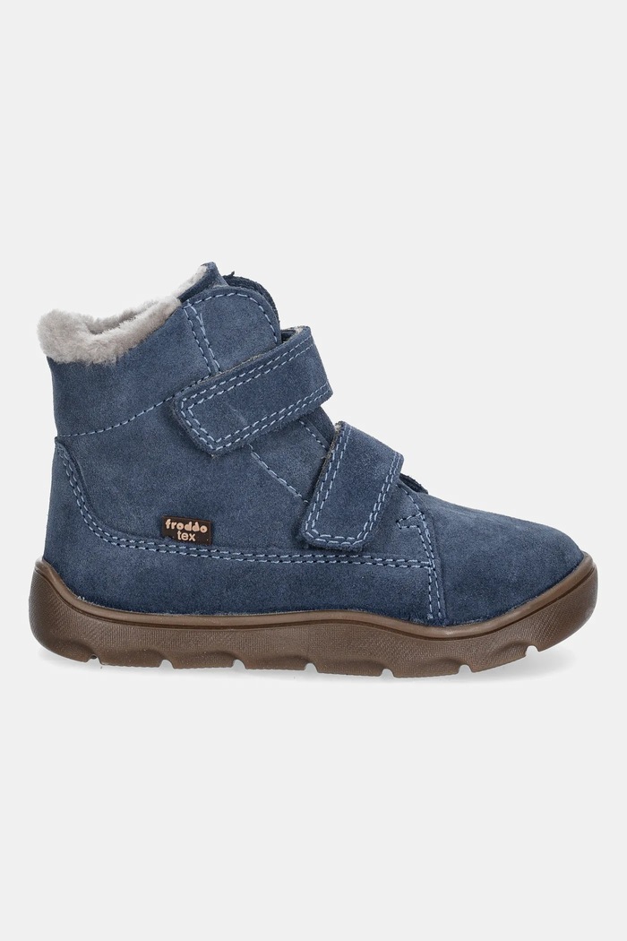 Παιδικές χειμερινές μπότες σουέτ Froddo ZERU TEX FURRY BAREFOOT G2110151.25.30 μπλε AW25