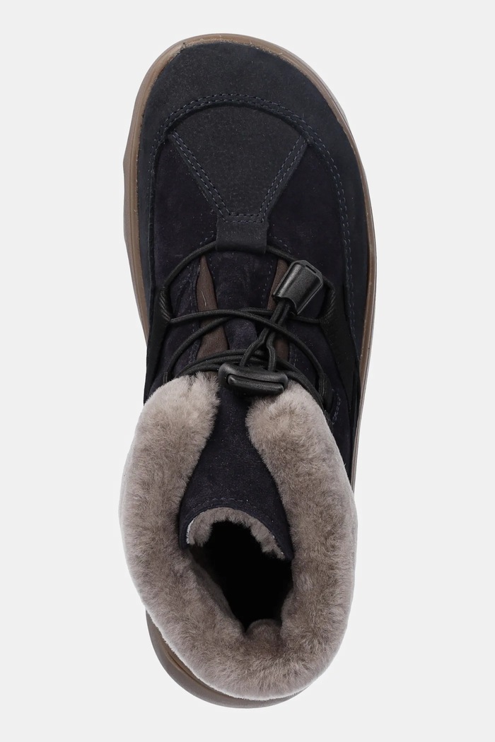 Detské kožené snehule Froddo ZERU TEX COSY BAREFOOT tmavomodrá G3110258.31.35