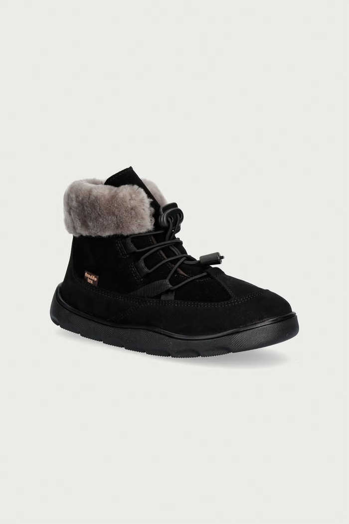 Froddo Μπότες χιονιού παιδικές σουέτ ZERU TEX COSY BAREFOOT μαύρο G3110258.31.35