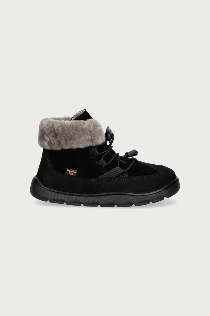 Froddo Μπότες χιονιού παιδικές σουέτ ZERU TEX COSY BAREFOOT G3110258.31.35 μαύρο AW25