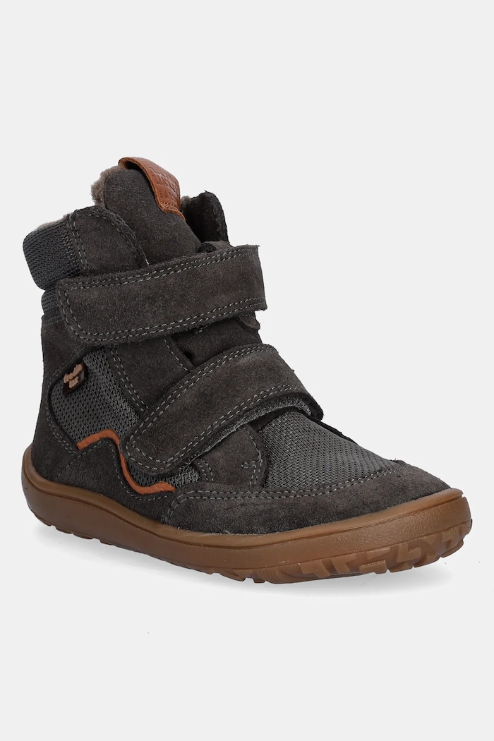 Detské zimné topánky Froddo BAREFOOT TEX WINTER semišová koža sivá G3160247.25.30