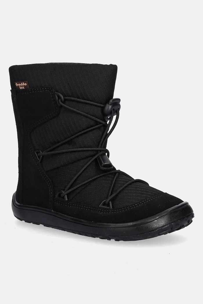 Παιδικές χειμερινές μπότες Froddo BAREFOOT TEX TRACK WOOL δέρμα σαμουά μαύρο G3160251.25.30