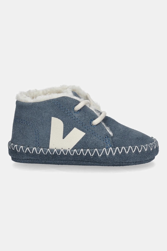 Veja pantofi din piele întoarsă pentru bebe Baby Winter Light ZZ BA0321028C albastru AW25