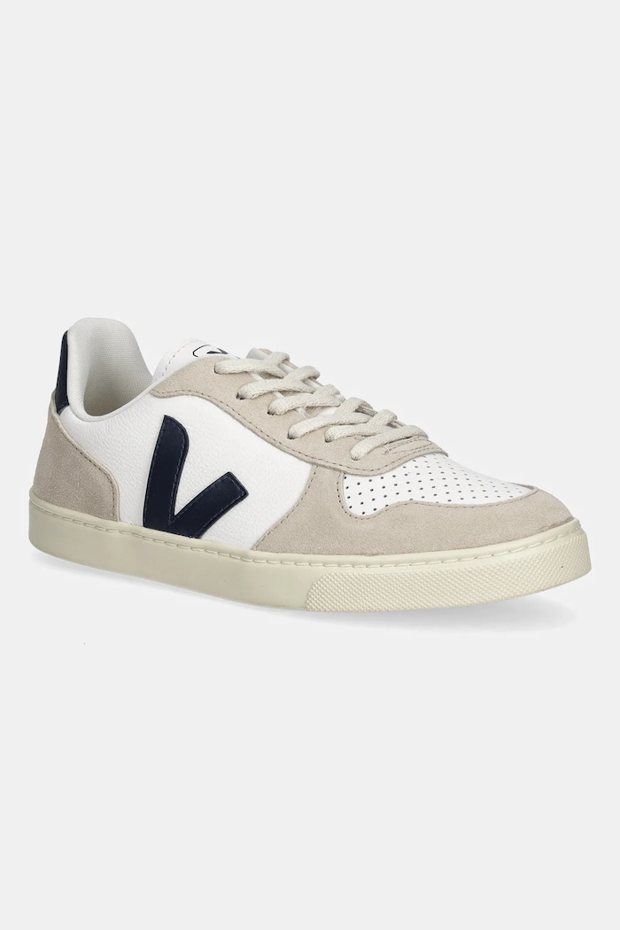 Kožené tenisky Veja Small V-10 Laces usňová koža béžová CX0503807C.36.39