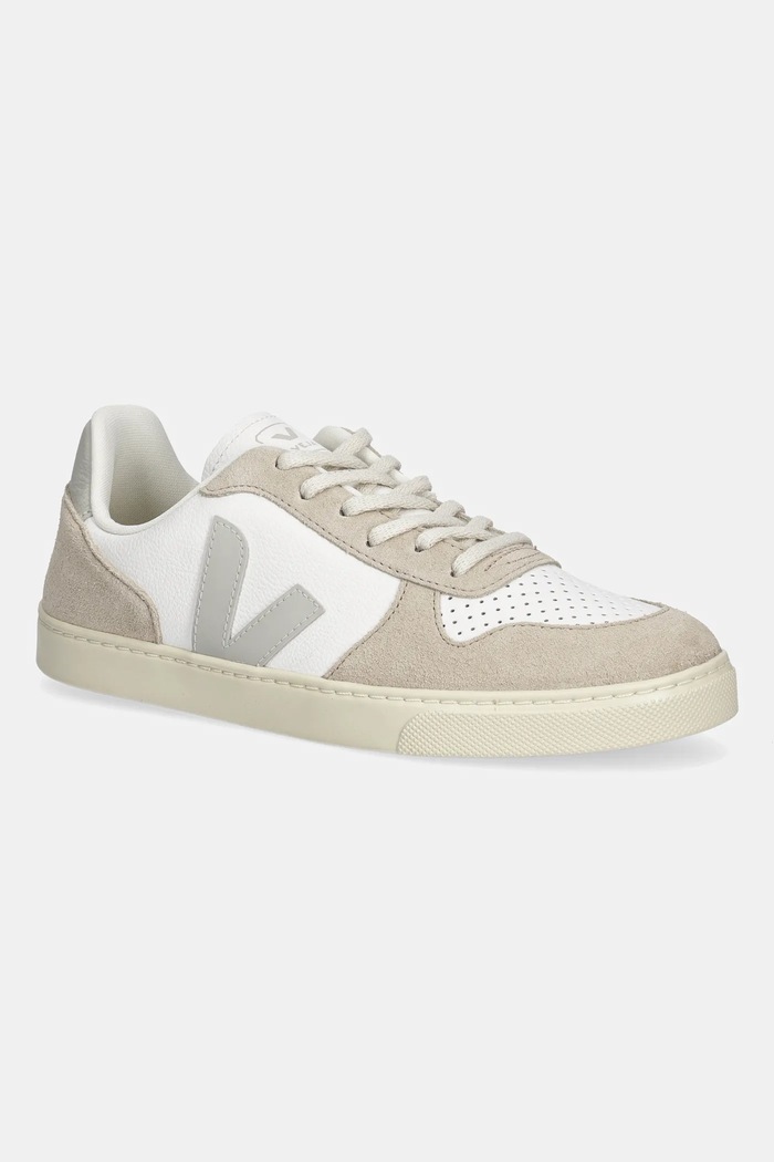 Veja sneakersy skórzane dziecięce Small V-10 Laces skóra zamszowa beżowy CX0520999C.36.39