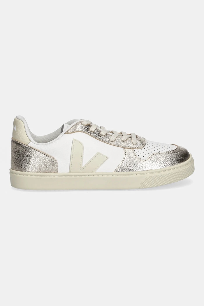 Veja sneakersy skórzane dziecięce Small V-10 Laces CX0521003C.28.35 złoty AW25