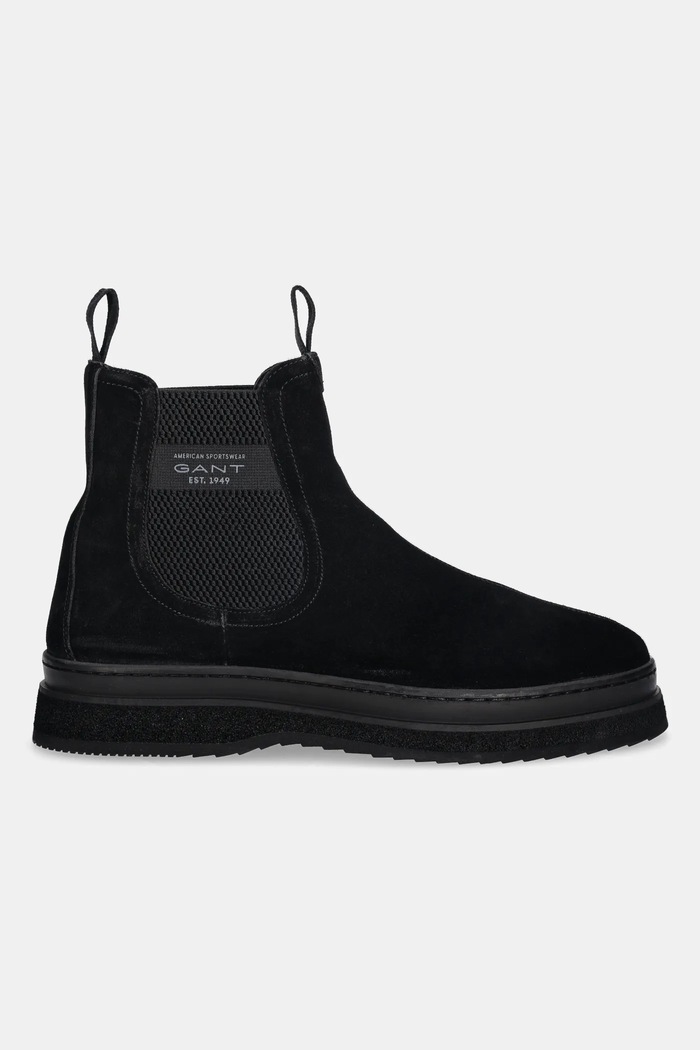 Gant magasszárú cipő velúrból Blistown 31653138 fekete NC25