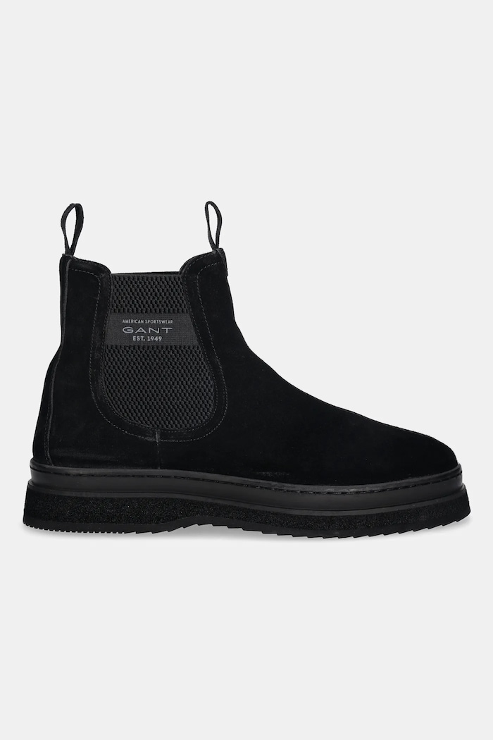Gant magasszárú cipő velúrból Blistown 31653138 fekete NC25