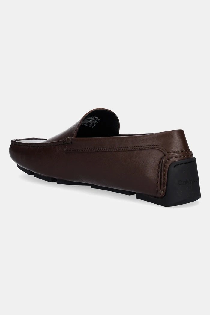 Obutev Usnjeni mokasini Calvin Klein DRIVER LTH HM0HM01864 rjava