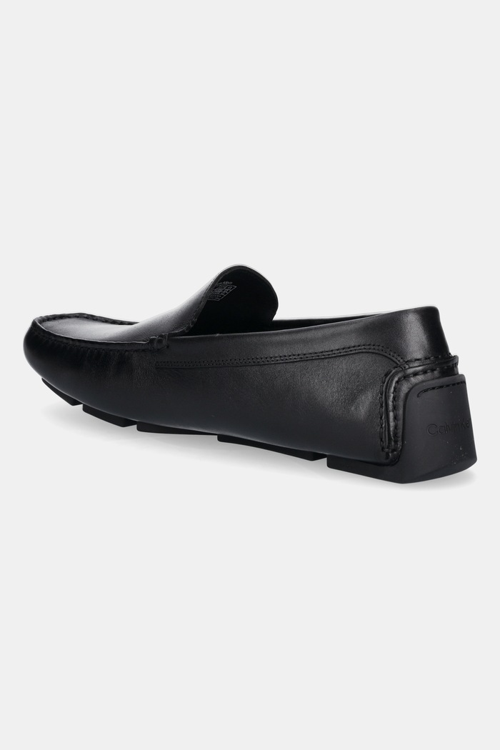 Obuv Kožené mokasíny Calvin Klein DRIVER LTH HM0HM01864 čierna