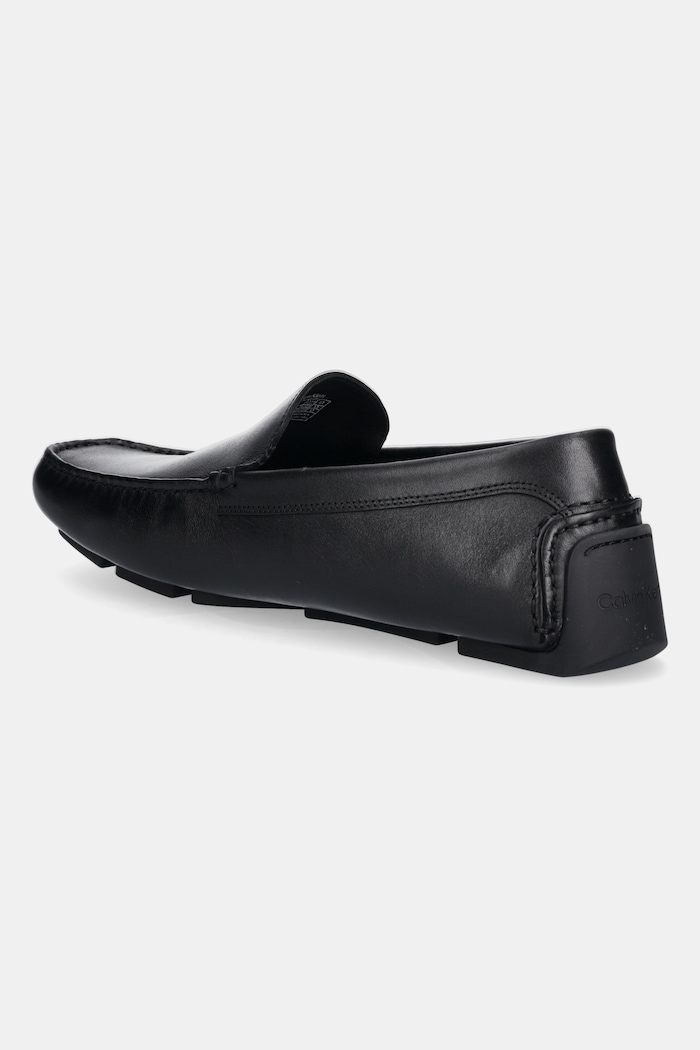 Obuv Kožené mokasíny Calvin Klein DRIVER LTH HM0HM01864 čierna