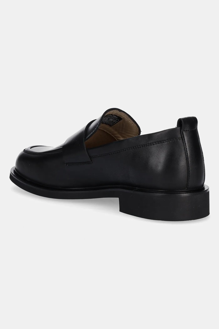 Cipők Calvin Klein bőr mokaszin SQ RUBBER LOAFER HM0HM01901 fekete