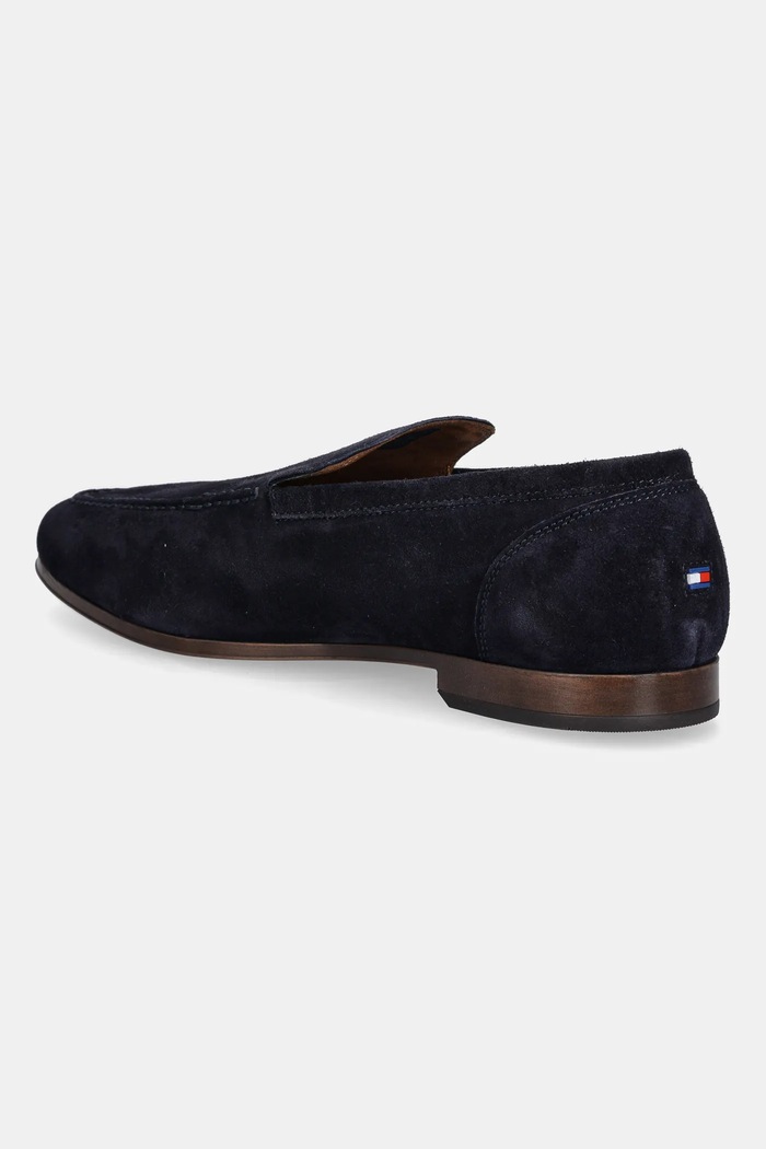 Obuv Semišové mokasíny Tommy Hilfiger TH FLEXIBLE SUEDE LOAFER FM0FM05496 tmavomodrá
