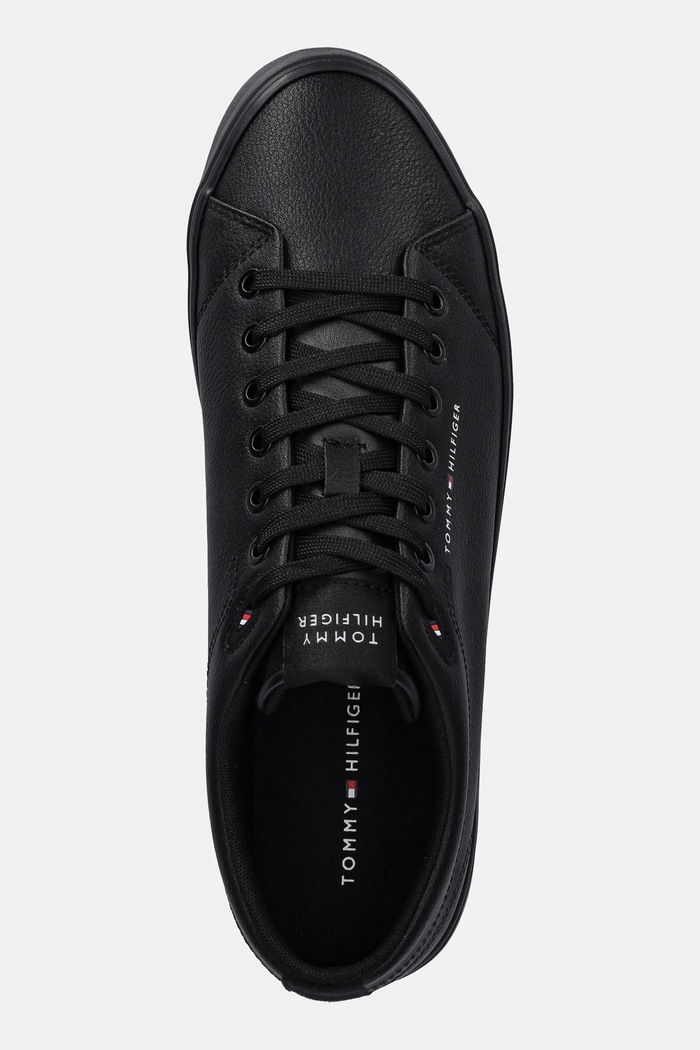 Tommy Hilfiger sneakers TH HI VULC CORE LOW LTH II ESS negru FM0FM05511